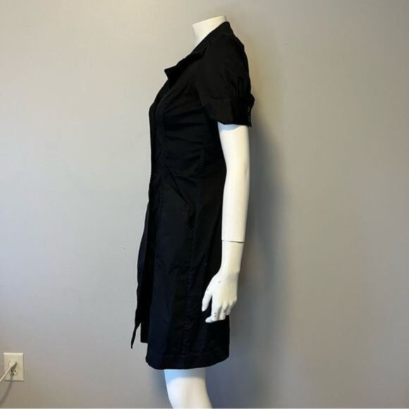 Club Monaco black double breasted Short sleeves  trench coat for spring size 4 - Picture 4 of 10